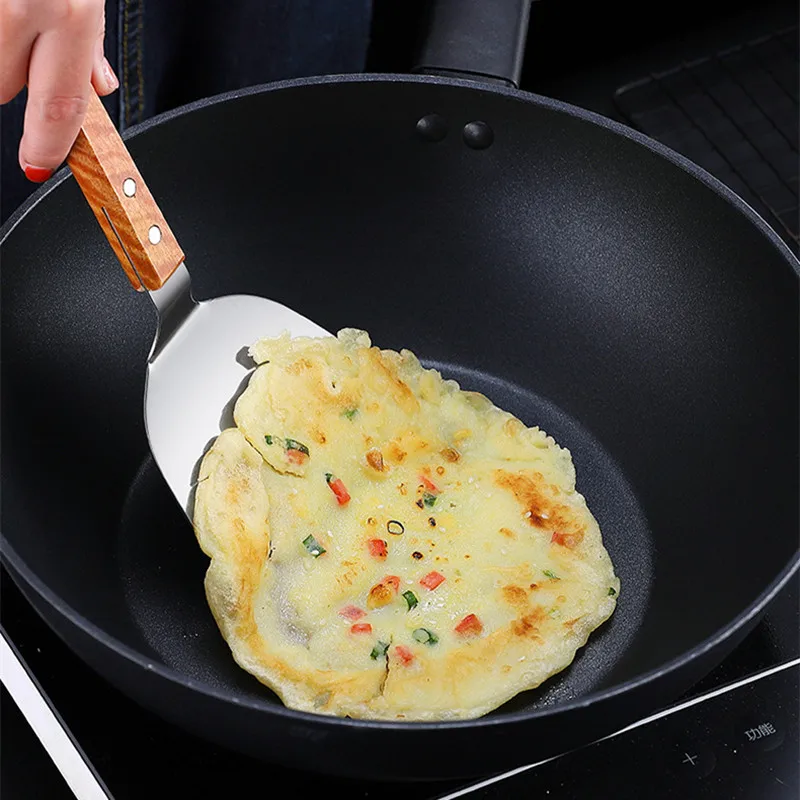 Stainless Steel Wooden Handle  - Okonomiyaki Spatula recension och pris