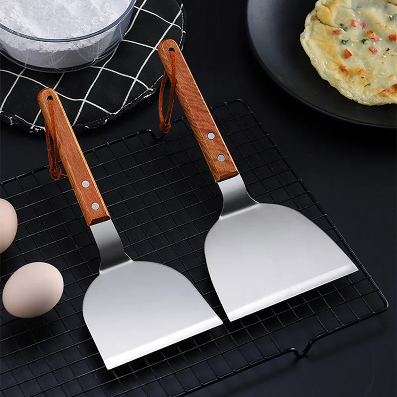 Stainless Steel Wooden Handle  - Okonomiyaki Spatula recension och pris