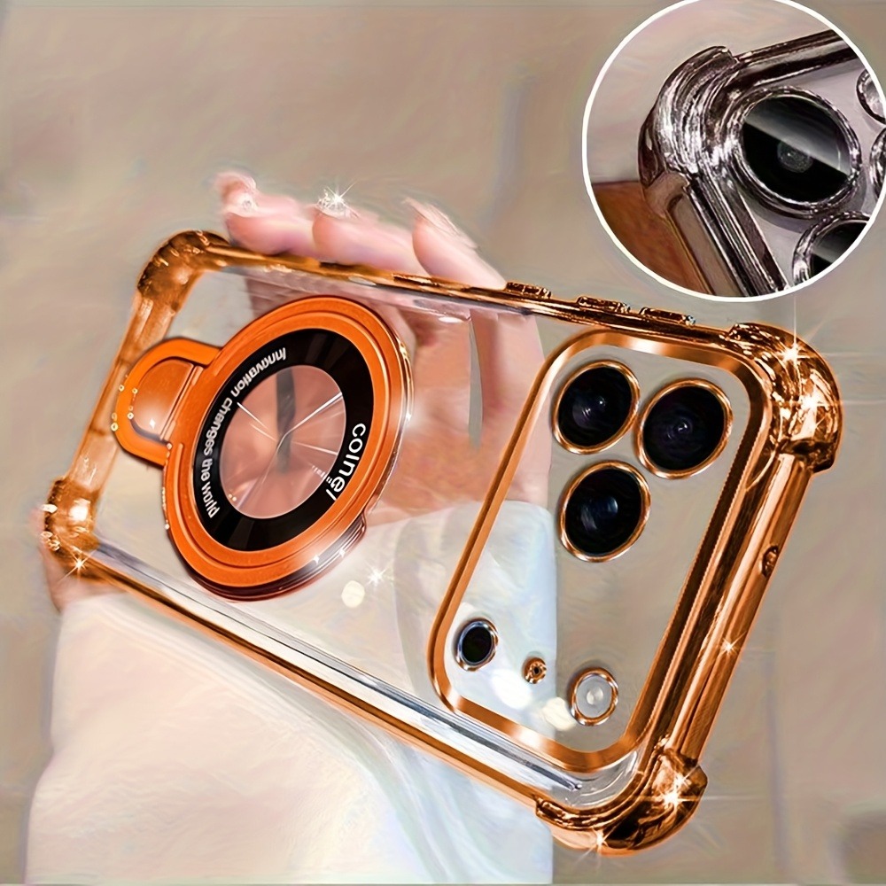 Luxury Clear  Plating Phone Ca - Taco Stand Holder recension och pris