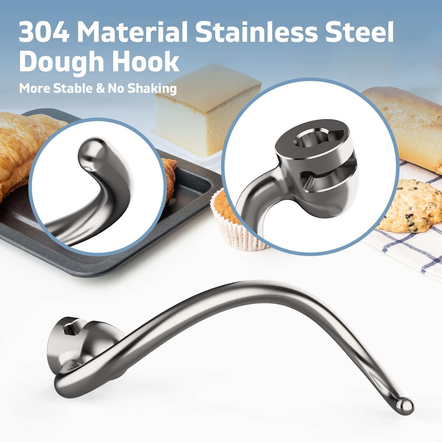 Stainless Steel Dough Hook for - Kitchenaid Mixer Pro 600 recension och pris