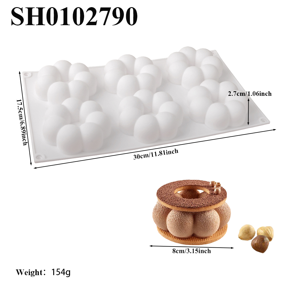 1 or 6 Cells Petal Shaped Donu - Donut Mold Silicone recension och pris