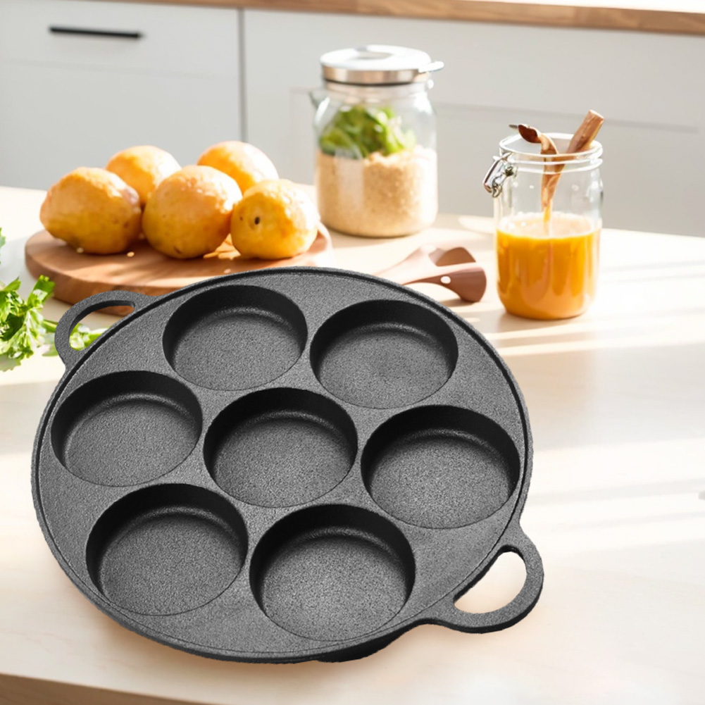 7 Hole Frying Pot Cast Iron No - Cast Iron Corn recension och pris
