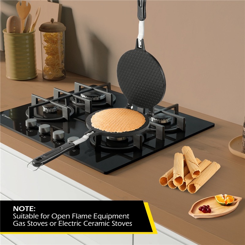 22cm Non-Stick Egg Roll Waffle - Waffle Cone Maker recension och pris