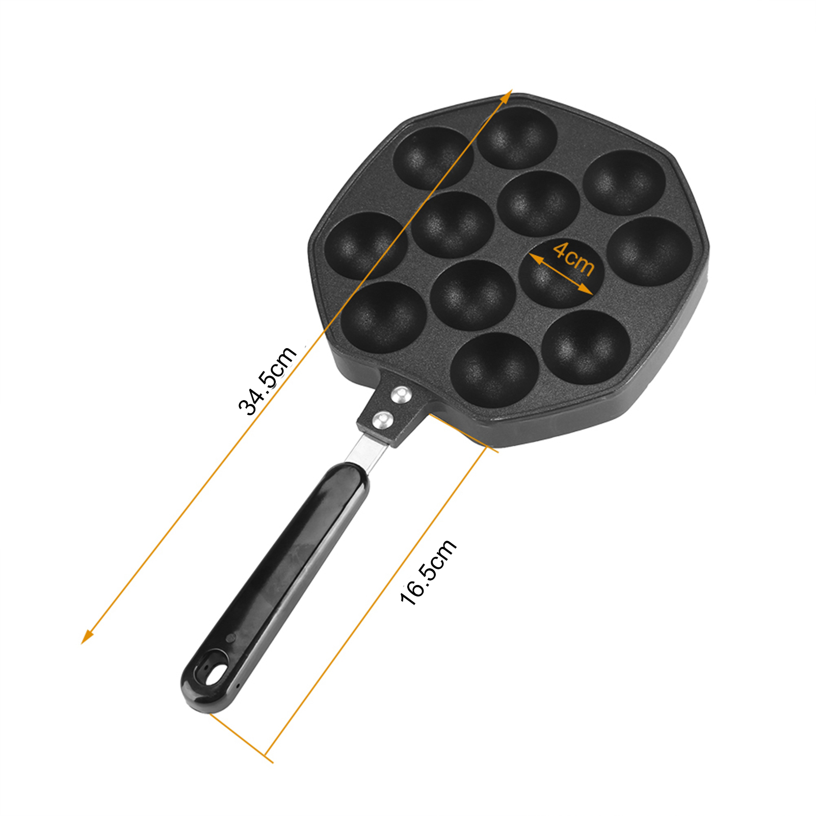 12 Cavity Aluminum Non Stick T - Takoyaki Grill Plate recension och pris