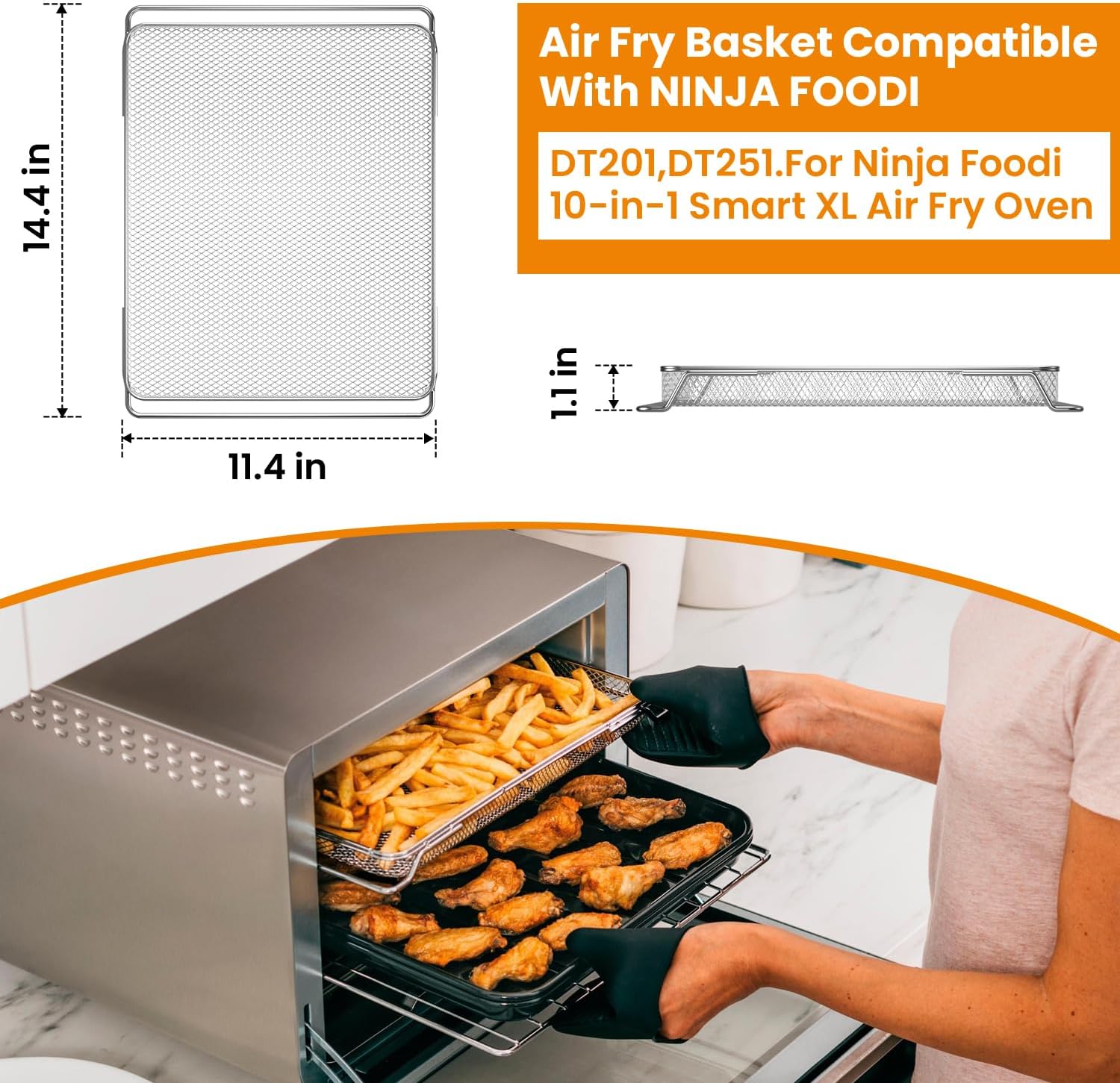 Air Fryer Oven Basket for Ninj - Ninja Air Fryer Dt201 recension och pris