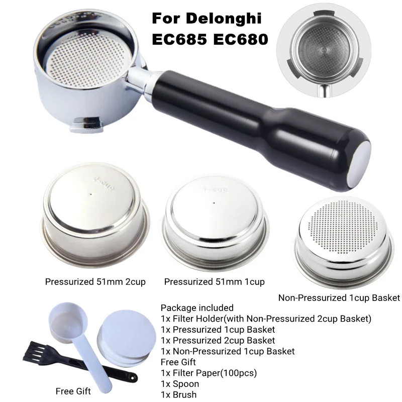 51mm Coffee Bottomless Portafi - Delonghi Espresso Magnifica recension och pris